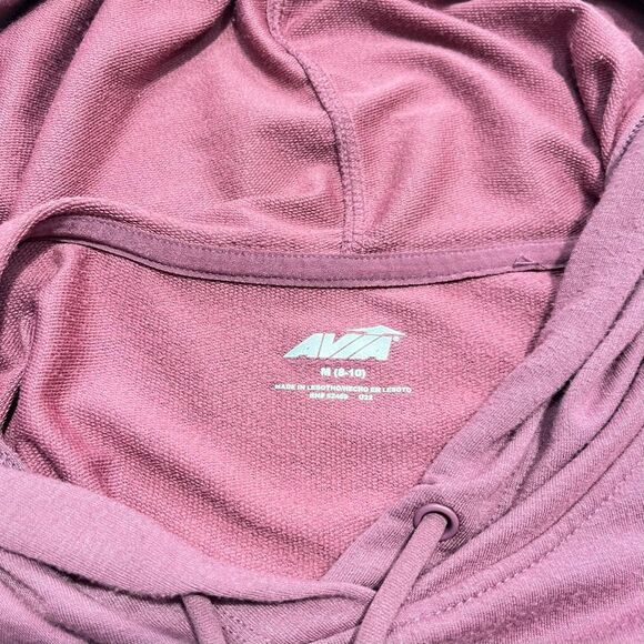 Avia Hooded Long Sleeve Activewear Top Size Medium Mauve Pink - Picture 5 of 8